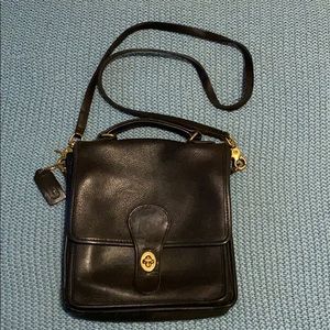 Coach black leather purse